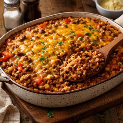 Image of Hamburger Rice Hotdish