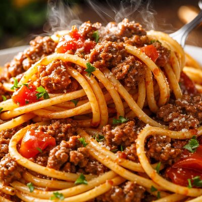 Image of Hamburger Spaghetti for 50