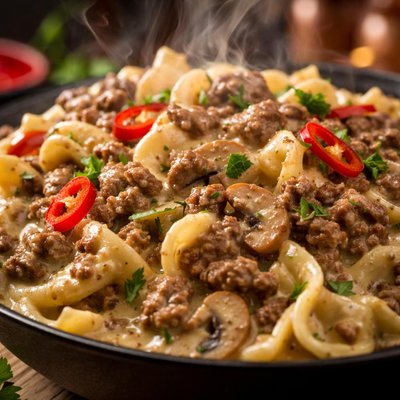 Image of Hamburger Stroganoff Skillet with Zing