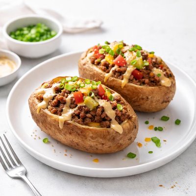 Image of Hamburger Stuffed Potatoes