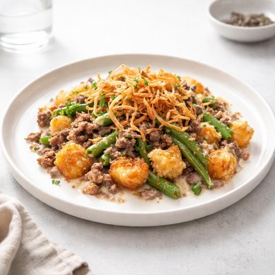 Image of Hamburger Tots Green Bean Casserole