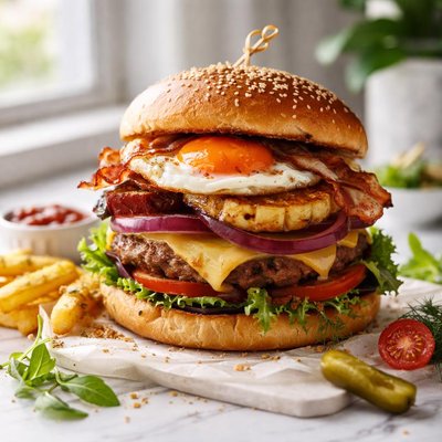 Image of Hamburger with the Lot