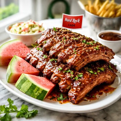 Image of Hard Rock Cafe Famous Baby Back Watermelon Ribs by Todd Wilbur