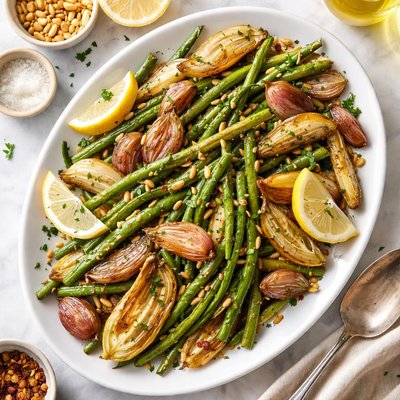 Image of Haricots Verts Roasted Fennel and Shallots