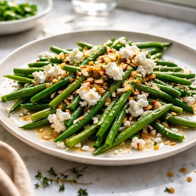 Image of Haricots Verts with Goat Cheese and Warm Dressing