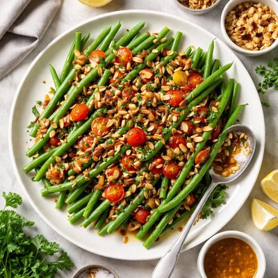Image of Haricots Verts with Warm Shallot Vinaigrette