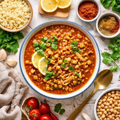 Image of Harira Moroccan Chickpea Soup