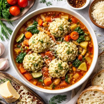 Image of Harvest Minestrone with Potato Dill Dumplings