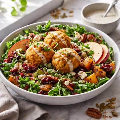 Image of Harvest Salad W Squash Croquettes and Maple Ranch Dressing Rsc