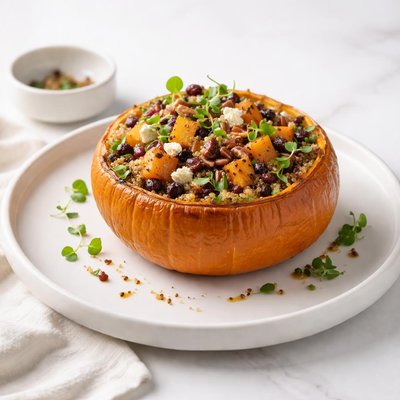 Image of Harvest Sweet Potatoes in a Pumpkin Shell