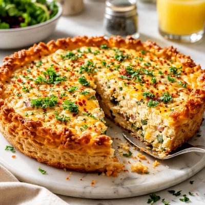 Image of Hash Browns Quiche Paula Deen