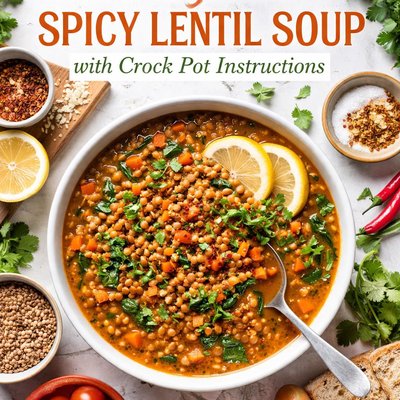 Image of Have Mercy on Me Spicy Lentil Soup with Crock Pot Instructions