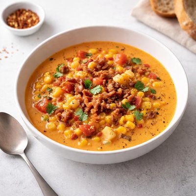 Image of Havrvest Tomato Corn Chowder