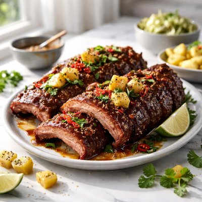 Image of Hawaiian Baby Back Oven Roasted Ribs