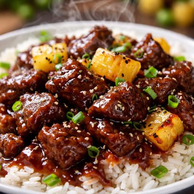 Image of Carne de res a la barbacoa hawaiana Keto