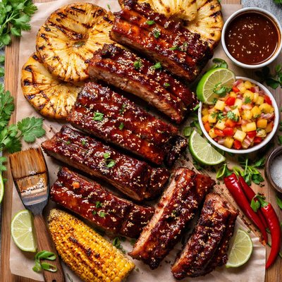 Image of Hawaiian Barbecued Pork Ribs