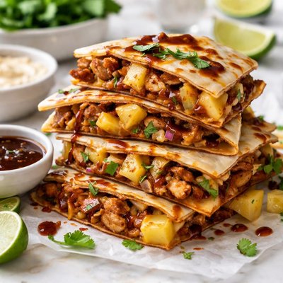 Image of Hawaiian Bbq Chicken Quesadillas
