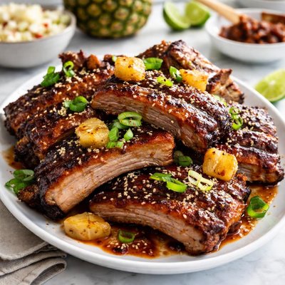 Image of Hawaiian Bbq Oven Baked Ribs
