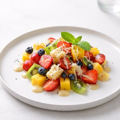 Image of Hawaiian Fruit Salad with Banana Dressing