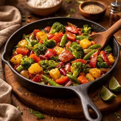 Image of Hawaiian Glazed Veggies Stir Fry
