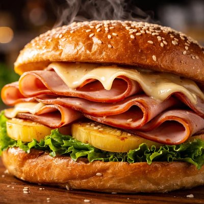 Image of Hawaiian Ham and Swiss Sandwich