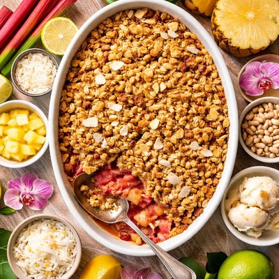 Image of Hawaiian Rhubarb Crisp