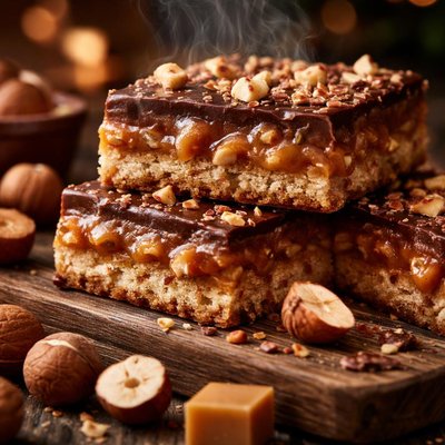 Image of Hazelnut Caramel Crunch Bars