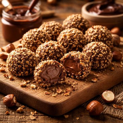 Image of Hazelnut Chocolate Nutella Truffles