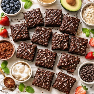 Image of Healthier Dairy Free Low Fat Brownies
