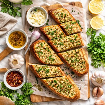 Image of Healthier Garlic Bread
