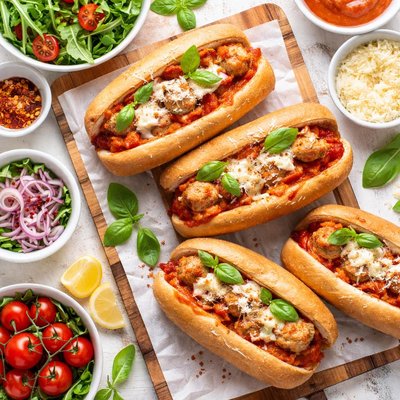 Image of Healthier Meatball Subs