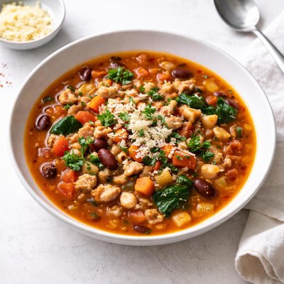 Image of Healthier Olive Garden Pasta E Fagioli Soup
