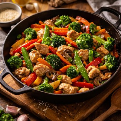 Image of Healthiest Stir Fry with Veggies and Chicken