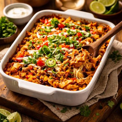 Image of Healthified Chicken Tortilla Casserole