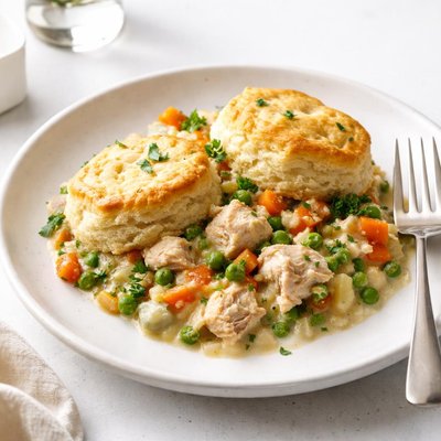 Image of Healthy and Easy Chicken and Biscuits Casserole