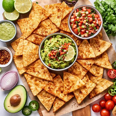 Image of Healthy Baked Corn Tortilla Chips Homemade