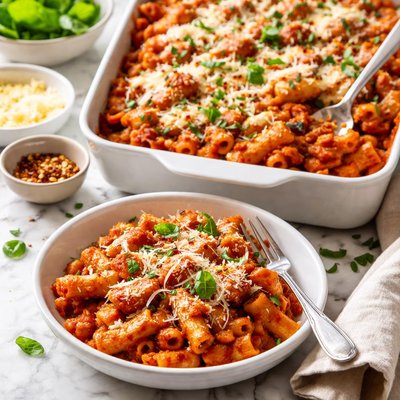 Image of Healthy Baked Mostaccioli