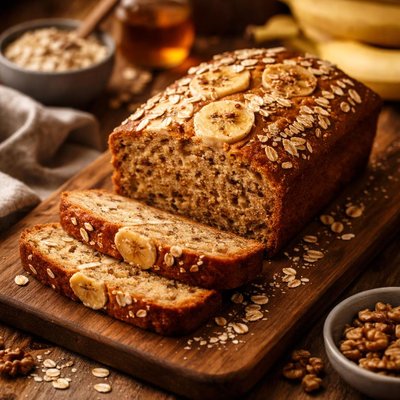 Image of Healthy Banana Oatmeal Bread