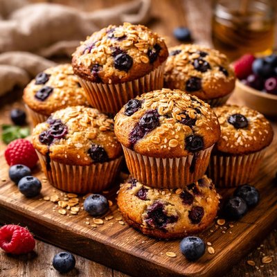 Image of Healthy Berry Blue Muffins