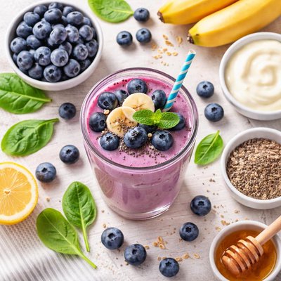 Image of Healthy Blueberry Smoothie