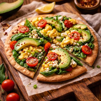 Image of Healthy Breakfast Pita Pizza