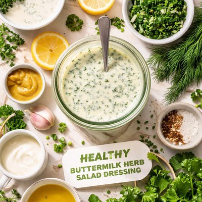 Image of Healthy Buttermilk Herb Salad Dressing
