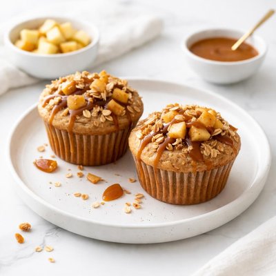 Image of Healthy Caramel Apple Muffins