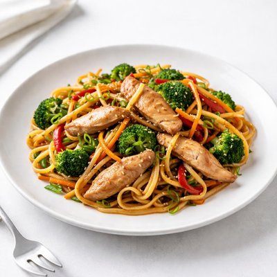 Image of Healthy Chicken or Shrimp or Pork Lo Mein