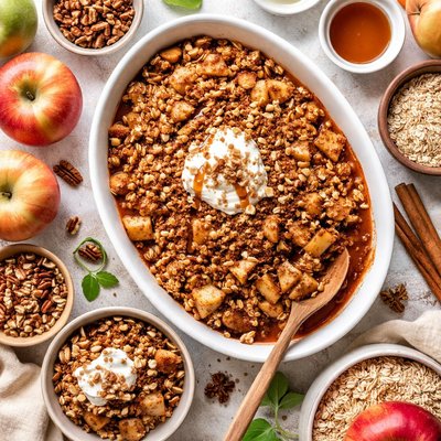 Image of Healthy Cinnamon Apple Crisp Without the Calories