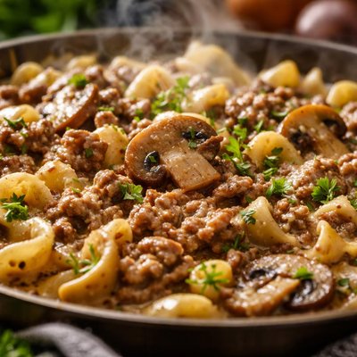 Image of Healthy Ground Beef Stroganoff
