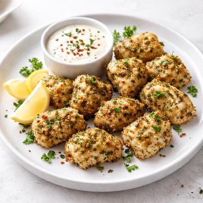 Image of Healthy Herb Baked Catfish Nuggets
