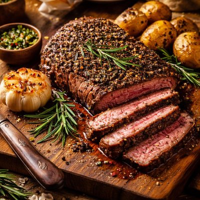 Image of Healthy Herb Pepper Sirloin Steak