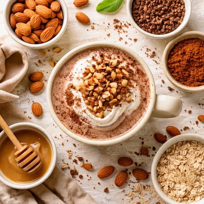 Image of Healthy Hot Cocoa with Almonds
