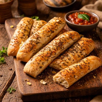 Image of Healthy Italian Breadsticks or Pizza Crust